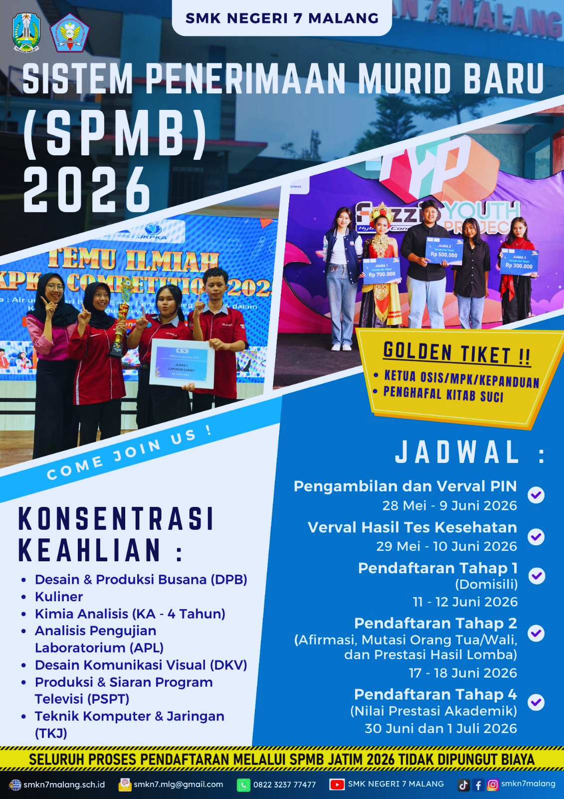 Informasi Sistem Penerimaan Murid Baru (SPMB) 2026 SMK Negeri 7 Malang